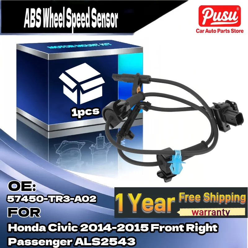 

ALS2543 57450-TR3-A02 ABS Wheel Speed Sensor for Honda Civic 2014-2015 Front Right