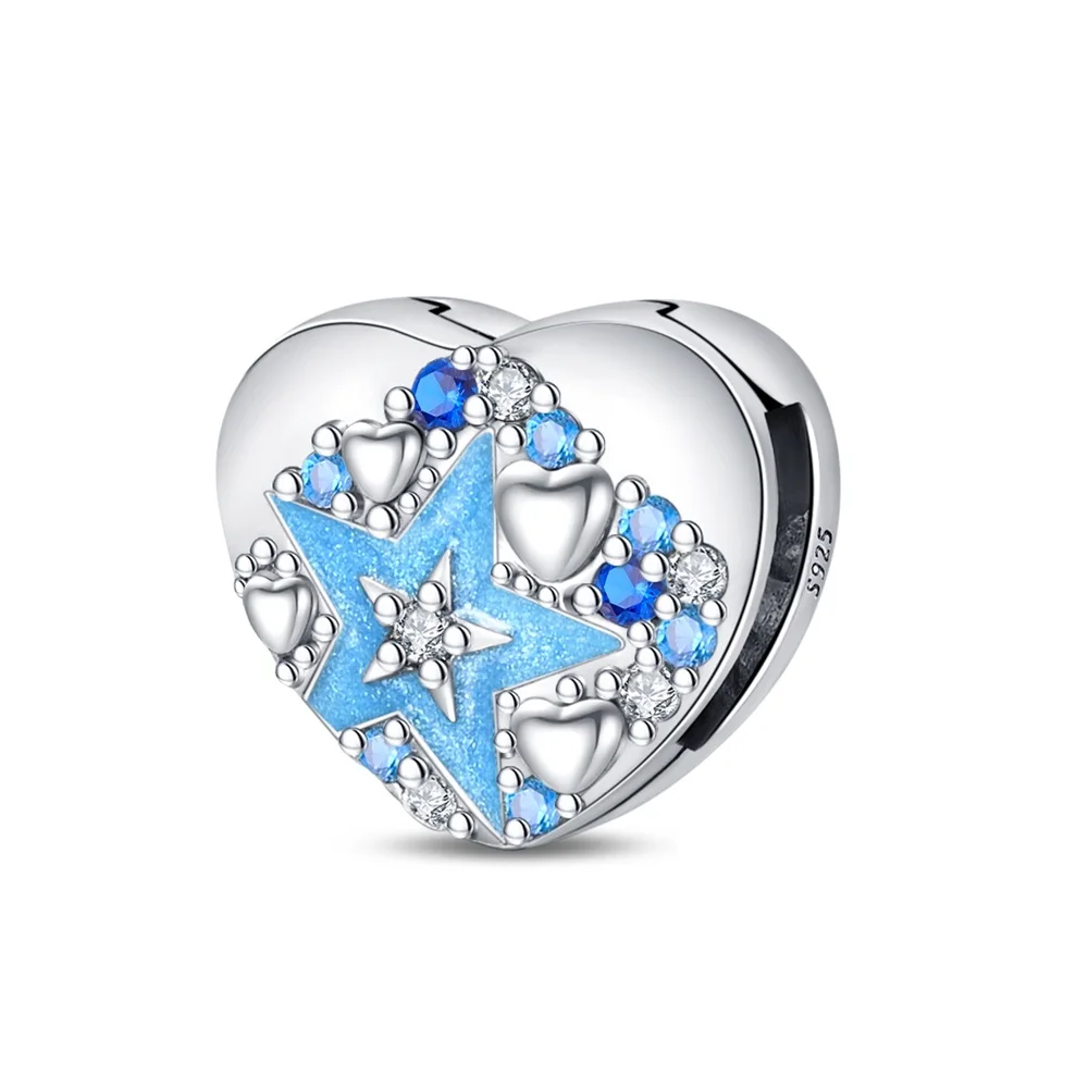 

Artistic 925 Sterling Silver Blue Underwater Starfish Love Charm Fit Pandora Bracelet Women's Anniversary Fashion Jewelry Gift