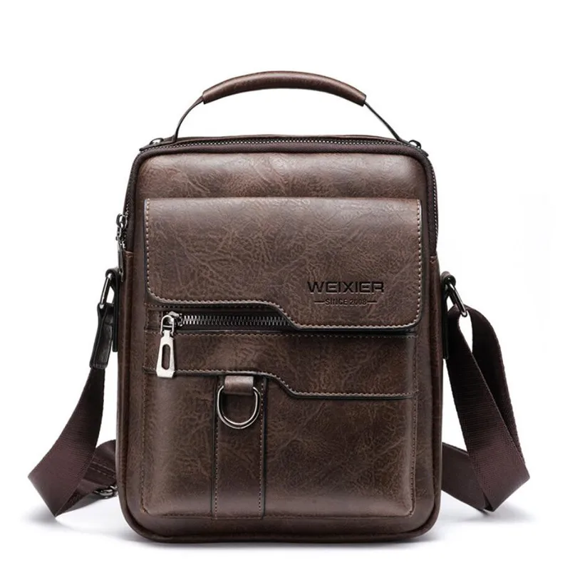 Men Crossbody Bag Shoulder Bags Vintage Handbags Large Capacity PU Leather For Man Messenger Tote