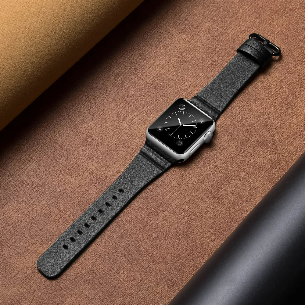 

Leather Strap for Apple Watch Band 45mm 44mm 40mm 41mm 49mm 42mm 38mm Wristband iWatch Series Ultra 8 7 SE 6 5 4 3 SE Watchband