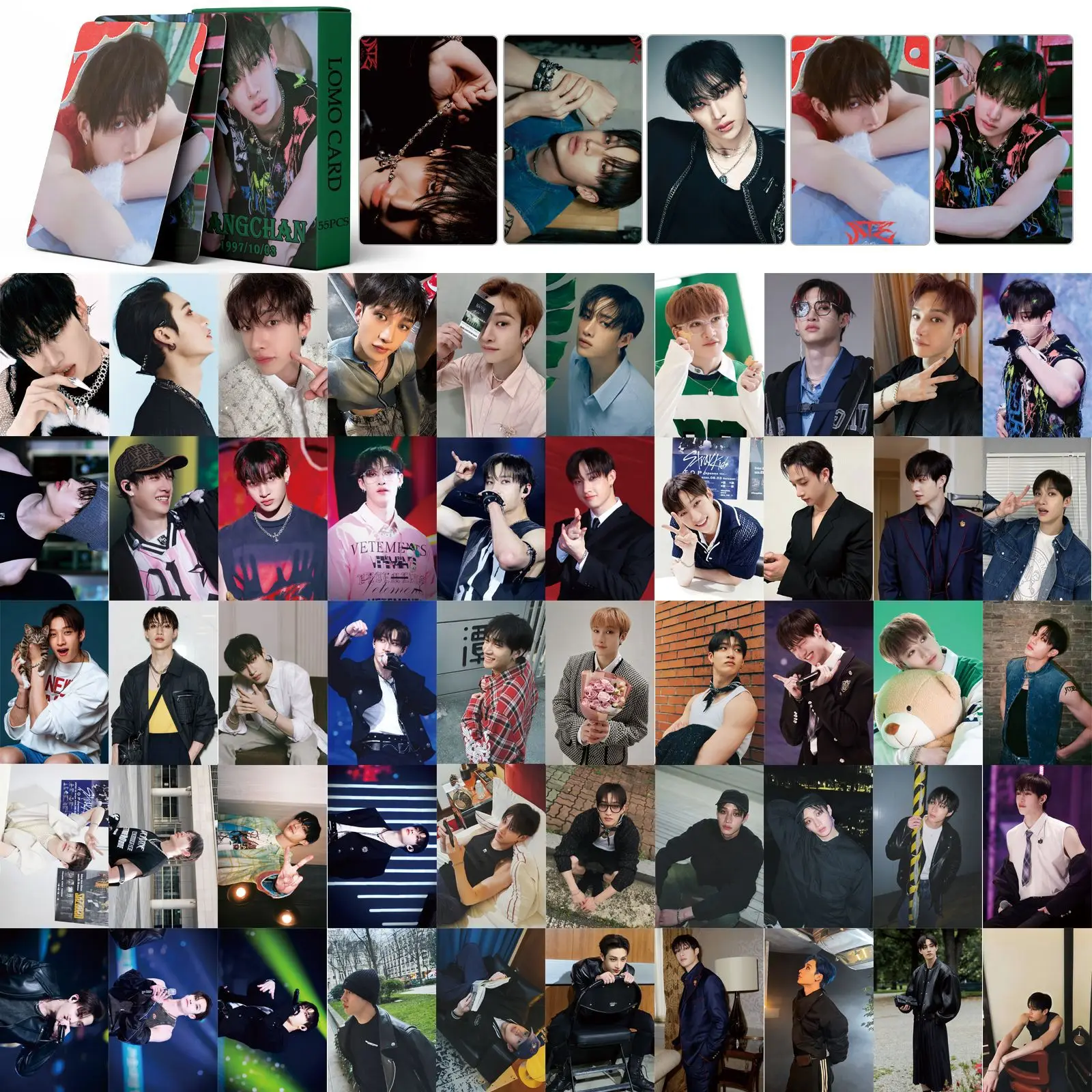 55 шт./компл. Kpop новый Ablum ATE Lomo Card Bang Chan фотопринт фотографии фотокарта для фанатов коллекция открытки подарки