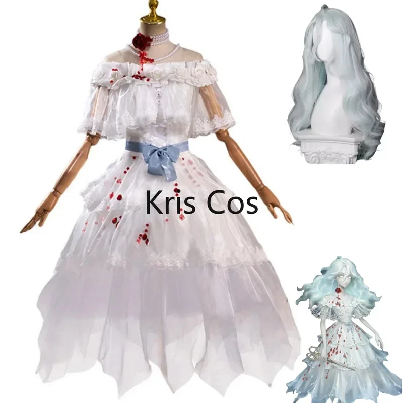 

FC6Game Identity ⅤMary Bloody Queen Cosplay Costume QiZhen Fashion Wedding Dress Uniform Wig Woman Sexy Lovely Carnival Sui@FC8！