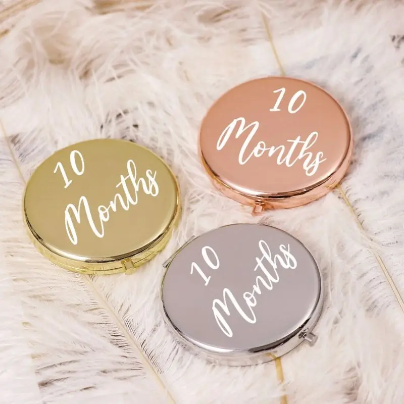 Personalized Bridesmaid Compact Makeup Mirror Name Gifts Shower Wedding Engraved Pocket Mirror for Mothers Holiday Sticker Guest