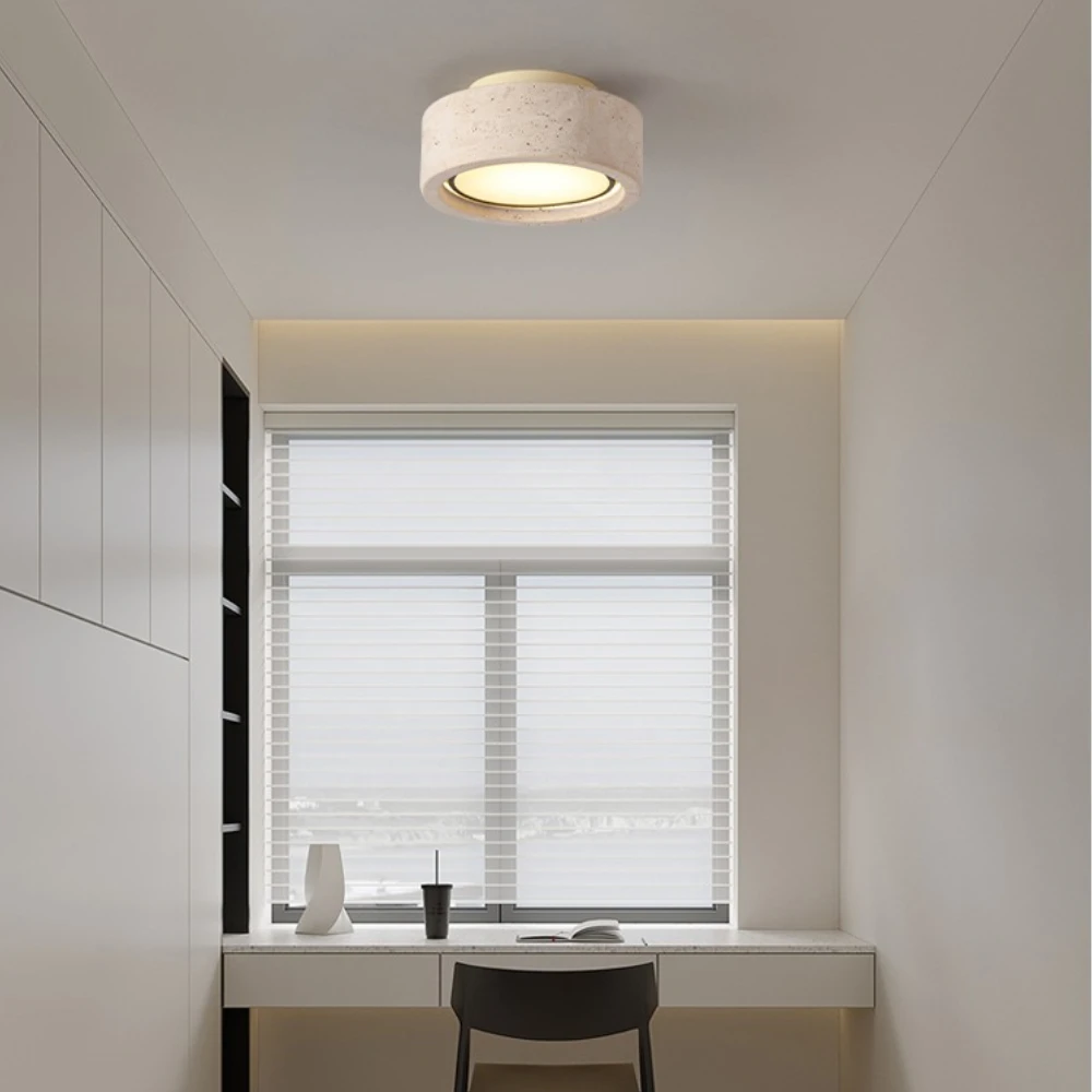 Marble LED Ceiling Light Balcony Corridor Living Room Corridor Chinese Retro Hallway Hallway Entrance Decoration Ceiling Light