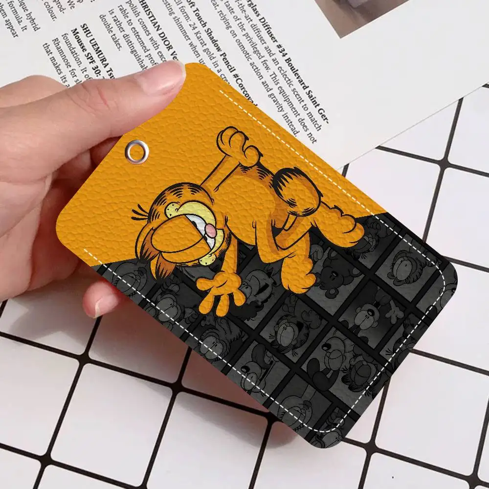 G-Garfields Cartoon Cute Cartoon Inteated Elevator Card Acc Control Card Keychain Protective Cover Gift Keychain