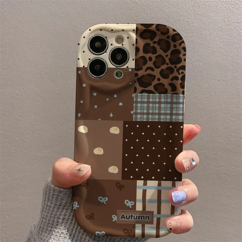 

Personality for iPhone14 niche iPhone11 plaid iPhone16 case iPhone12 fall resistant iPhone15pro