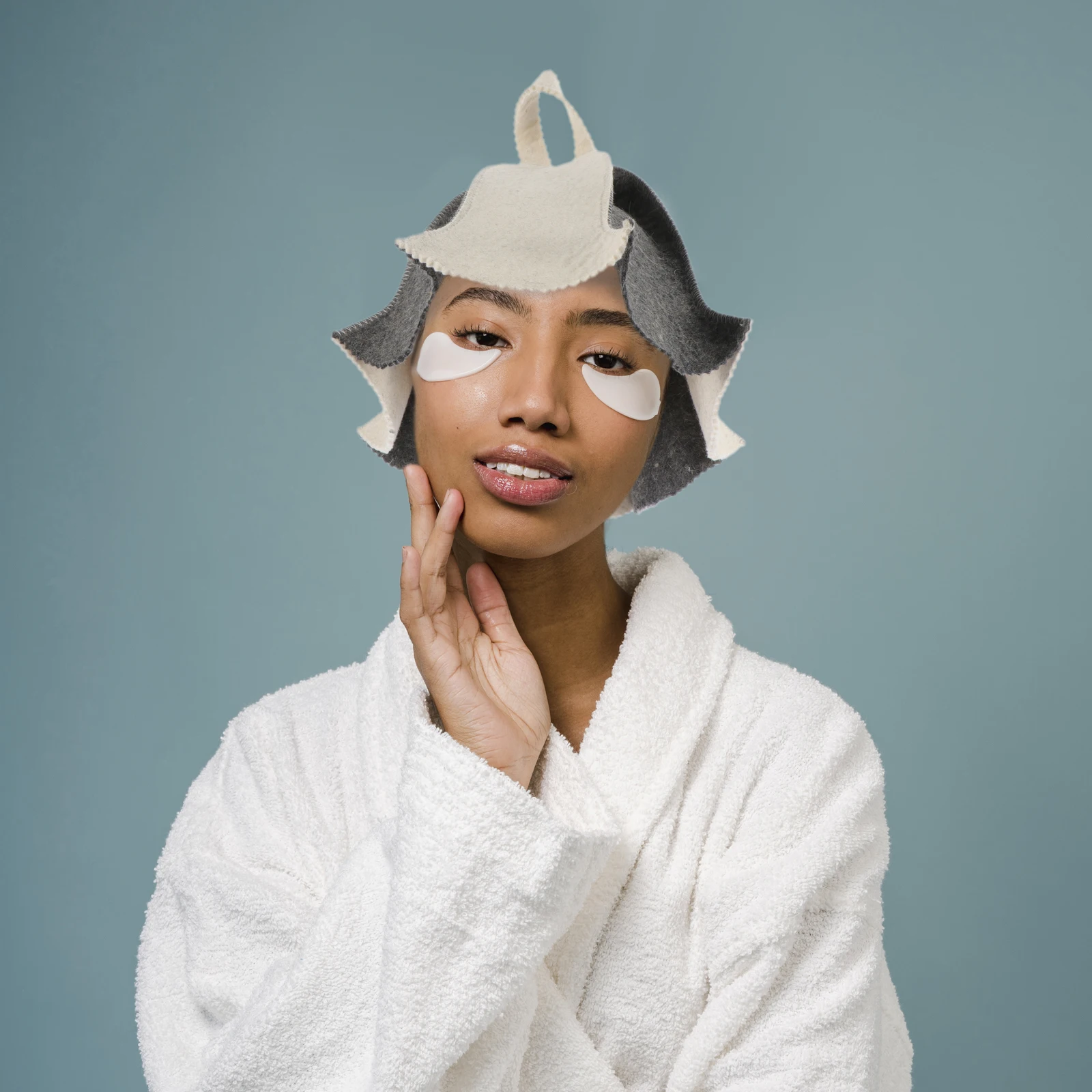 

Sauna Hair Protecting Hat Thickened Felt Bath Hat for Steam Room Bathing Sauna Supplies Hot Dry Head Cover Bathing Accessories