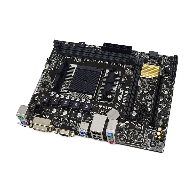 مقبس ASUS A68HM-E FM2 FM2 + AMD A68H 2 × DDR3 PCI-E 3,0 USB3.0 Micro ATX متوافق مع وحدة المعالجة المركزية A8AD7600 Athlon X4 AD850X