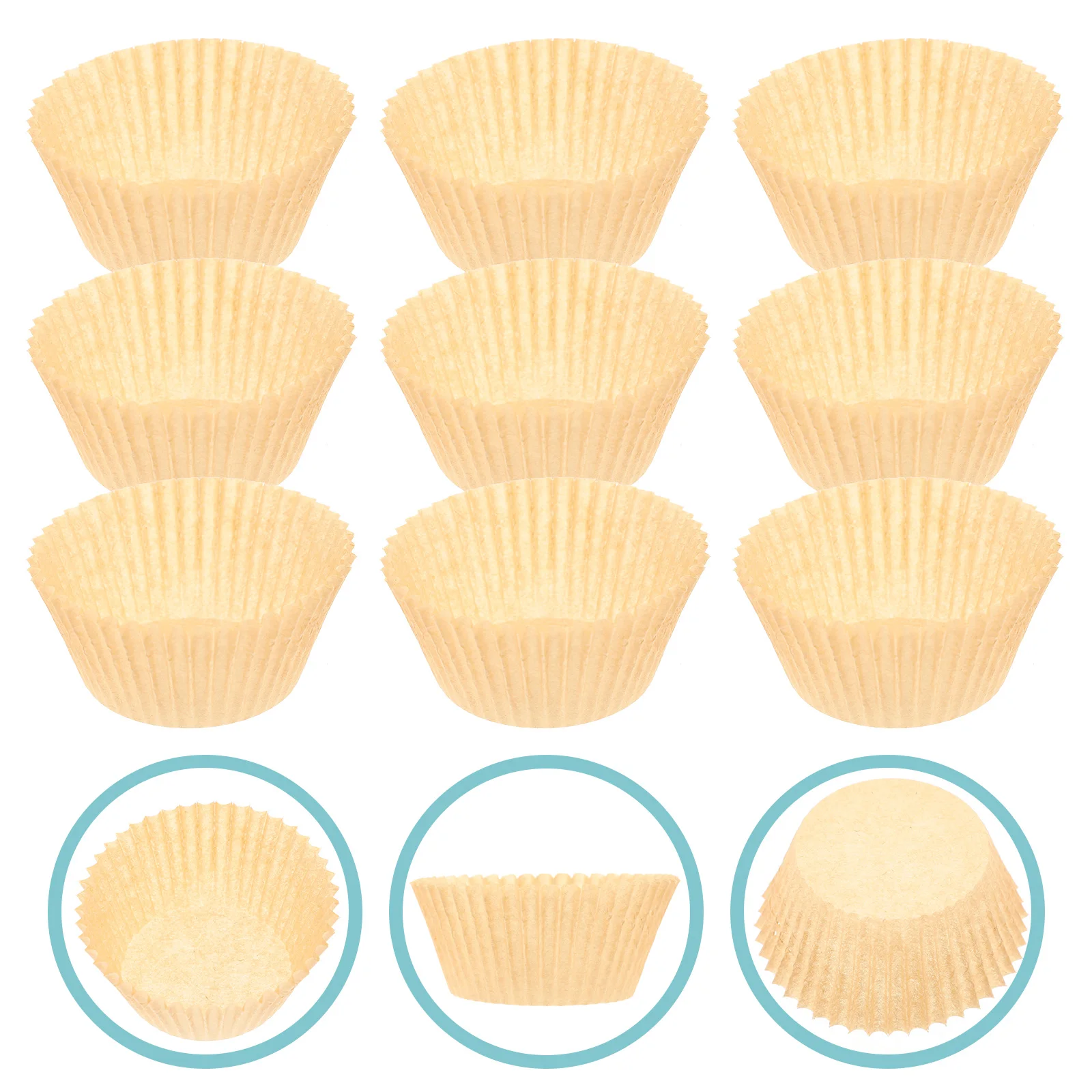 

100pcs Baking Cups Cupcake Wrappers Paper Cake Liners Muffin Pans Disposable High Temp Resistant Easy Demould Baking for Home