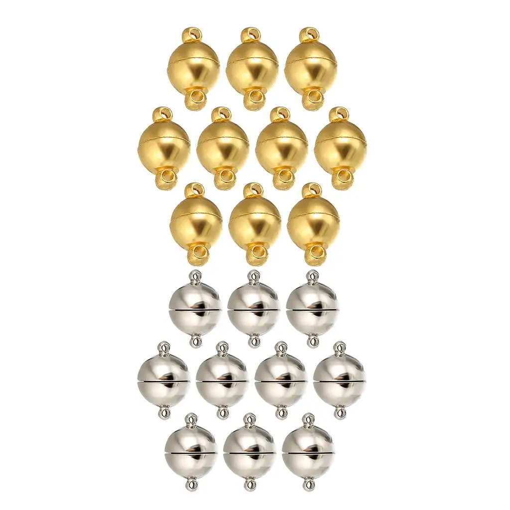 

10 Set Magnetic Jewelry Clasps Rhinestone Ball Style Magnetic Clasps