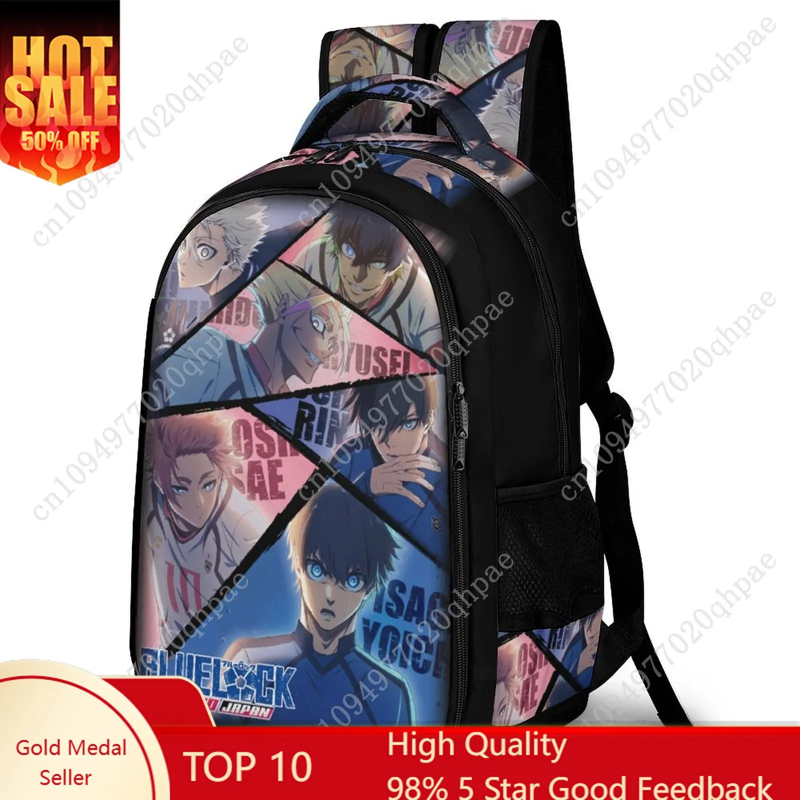 

Детский школьный рюкзак BLUE LOCK для мальчиков и девочек, высококачественный, вместительный, для путешествий и бизнеса, с карманами, настраиваемый, персонализированный подарок