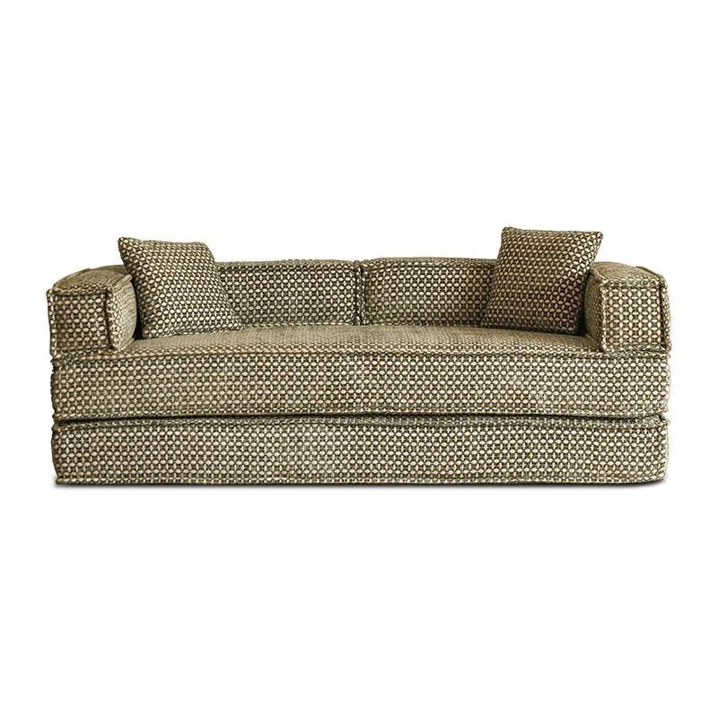 Modular folding sofa, medieval style living room, household retro style fabric sofa bed dual-purpose