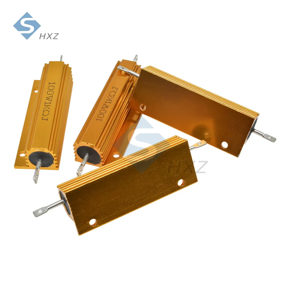 50W 100W 알루미늄 전원 금속 쉘 케이스 권선 저항기 0.01-1Ohm 0.1 0.5 1 2 3 4 5 6 8 10 12 15 20 22 30 33 50 100 1000Ω