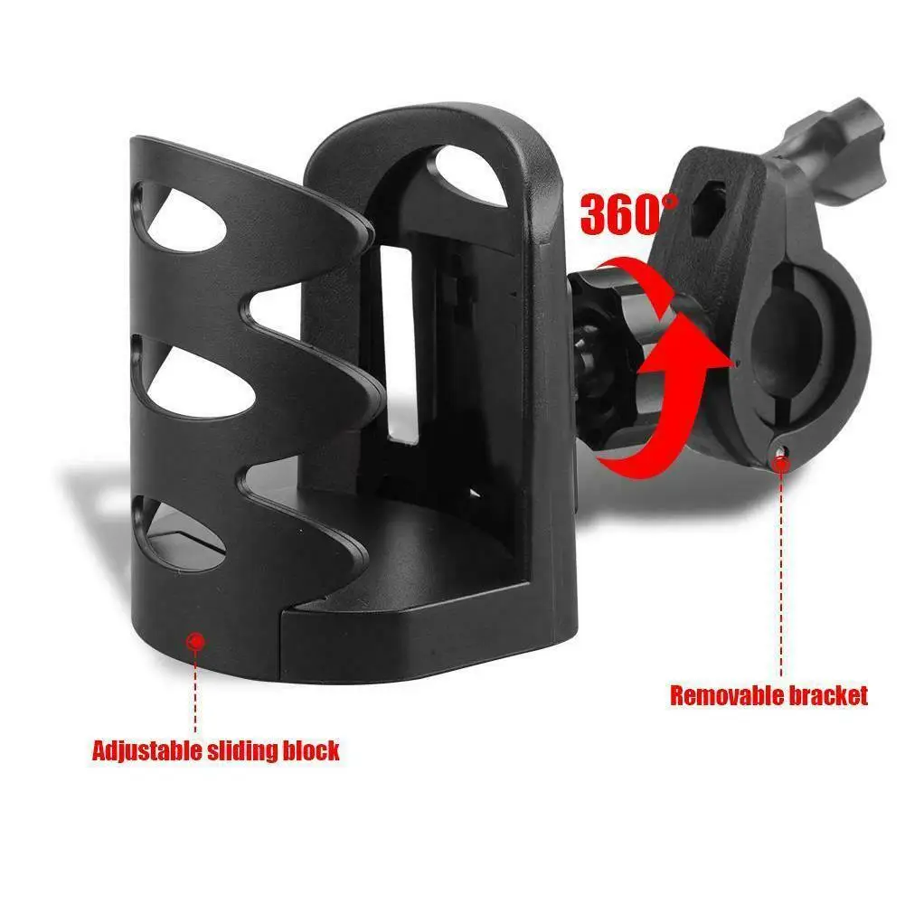 Universal Drinks Holder Bottle Clamp For Microphone Mic Stand Bicycle Motorcycle 360 Rotating Support