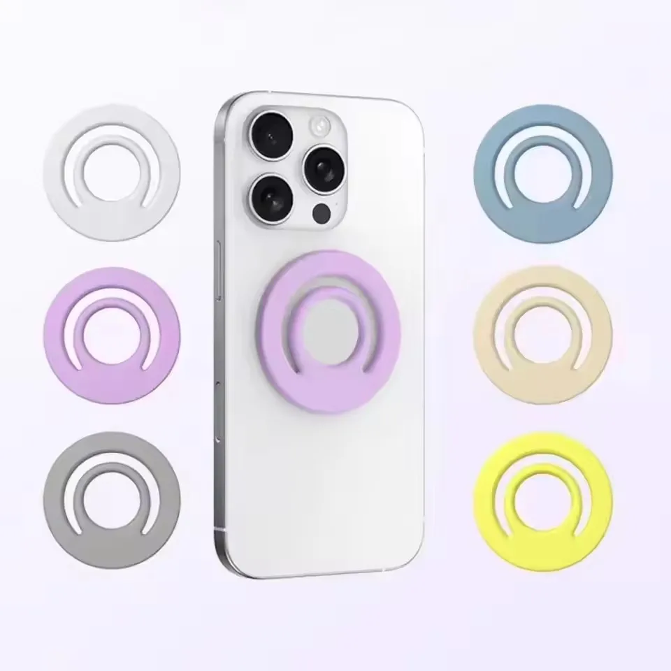 Magnetischer Silikonständer, Fingerring, Autotelefonhalter für iPhone 16, 15, 14 Pro Max, Samsung S25 Ultra, Xiaomi-Telefonzubehör
