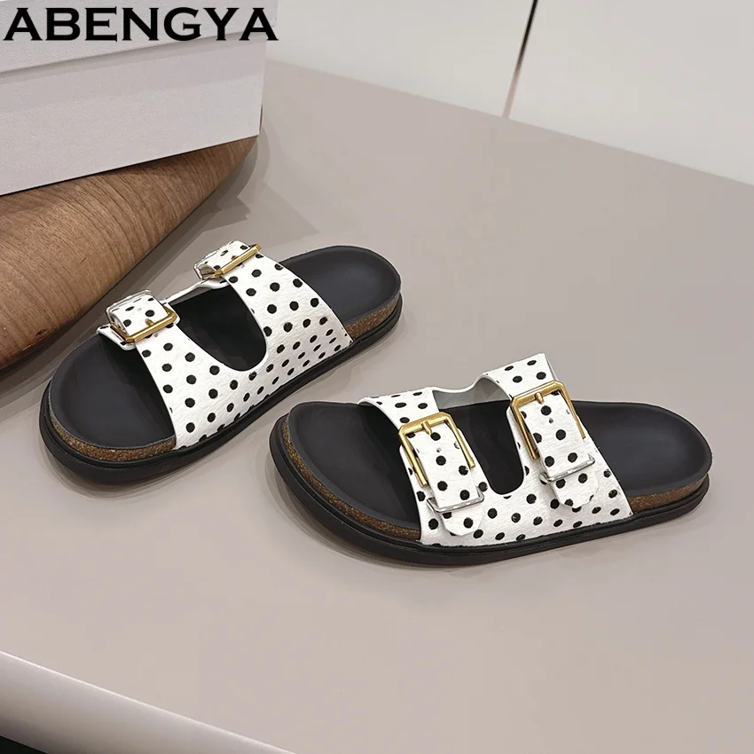 

New Horsehair Flat Slippers Women Slip On Mules Summer Platform Casual Slides Rome Sandals Holiday Beach Women's Slippers