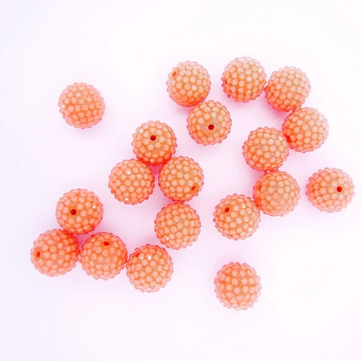 50Pcs 20mm Christmas Resin Beads Orange Loose Spacer Beads For Diy Christmas Party Supplies Decoration