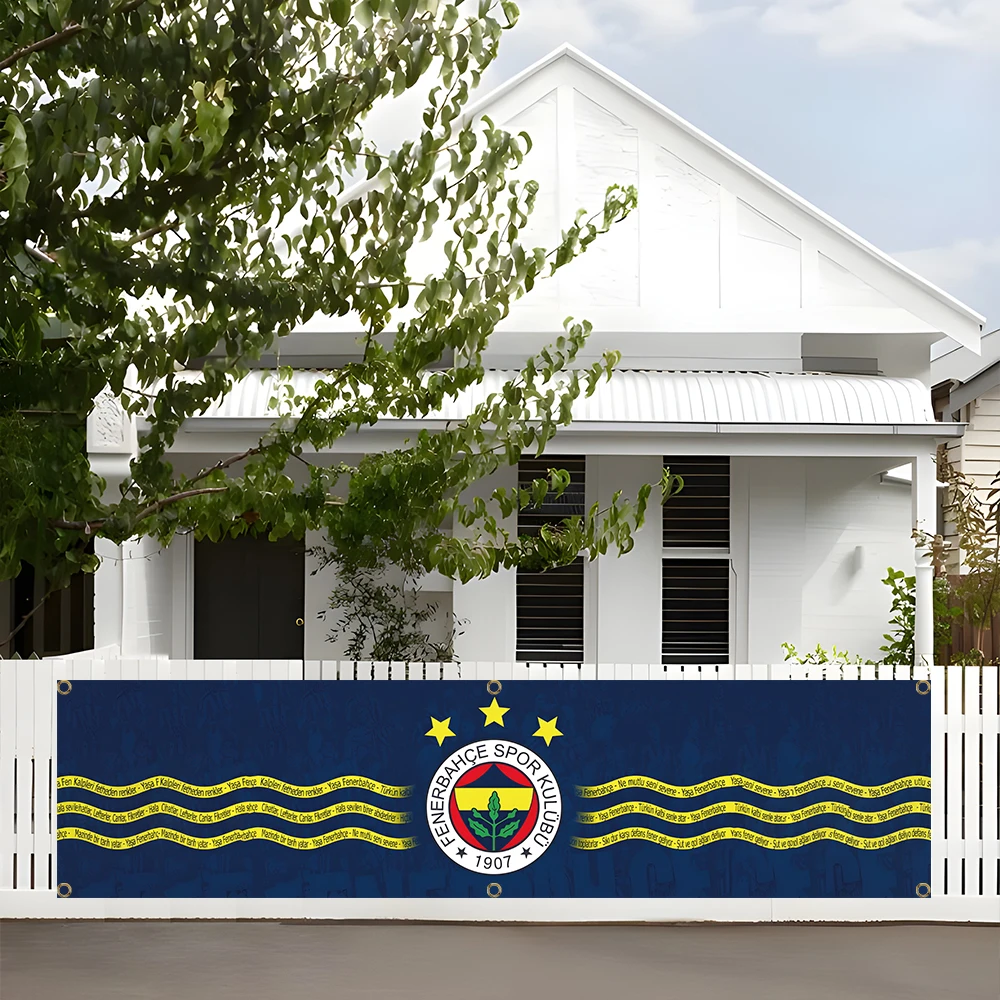 60X240cm FC Fenerbahces 1907 Flag Polyester Digital Printing Banner For Garage or Out door Decoration