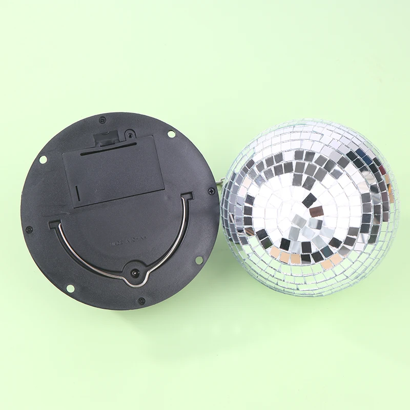 1 ชิ้นตกแต่งดิสโก้บอลหมุนมอเตอร์ 5RPM แบตเตอรี่ขับเคลื่อนกระจกลูกบอลมอเตอร์บอล 2026 Christmas Party Supplies