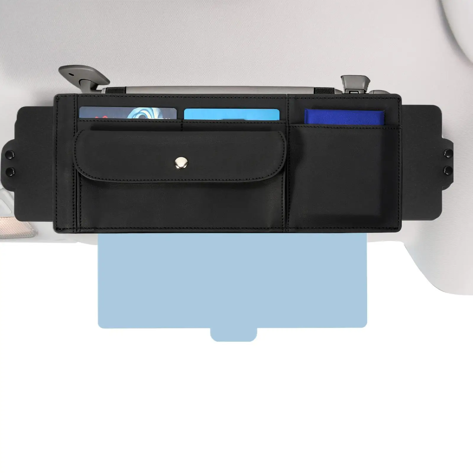 

Car Visor Extender With Mirror And Card Slot Anti-Glare UV Protector Foldable Car Visor Extension For Safe Driving Vehicle Truck