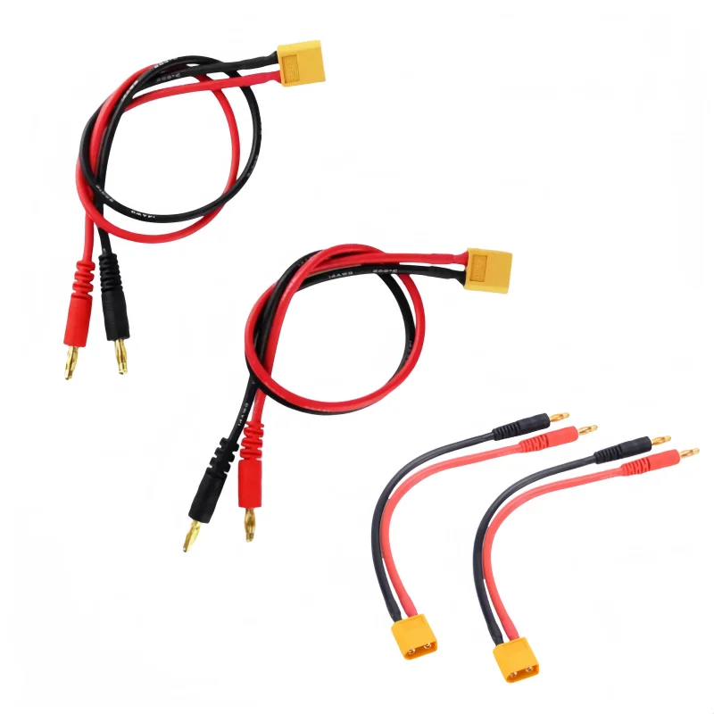 

2 PCS 15cm 30cm RC Cable XT60 Male Charging Cable with 4mm Banana Gold Plug for RC Lipo Battery Plug Charge wire