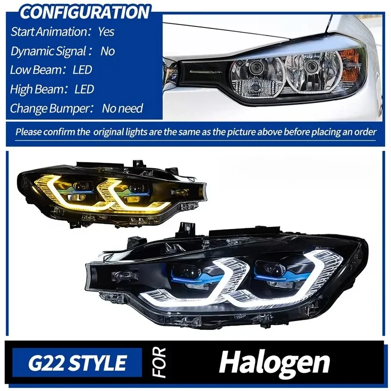 1 Unit LED Headlamp Automatic Illumination System Automotive Headlights Vehicle Components Suitable for  13th - 18th 3 Series