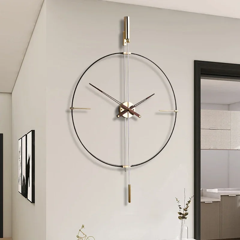 Art Metal Wall Clocks Silent Pendulum Design Luxury Clocks Wall Aesthetic Modern Clock Living Room Watches Home Decoration