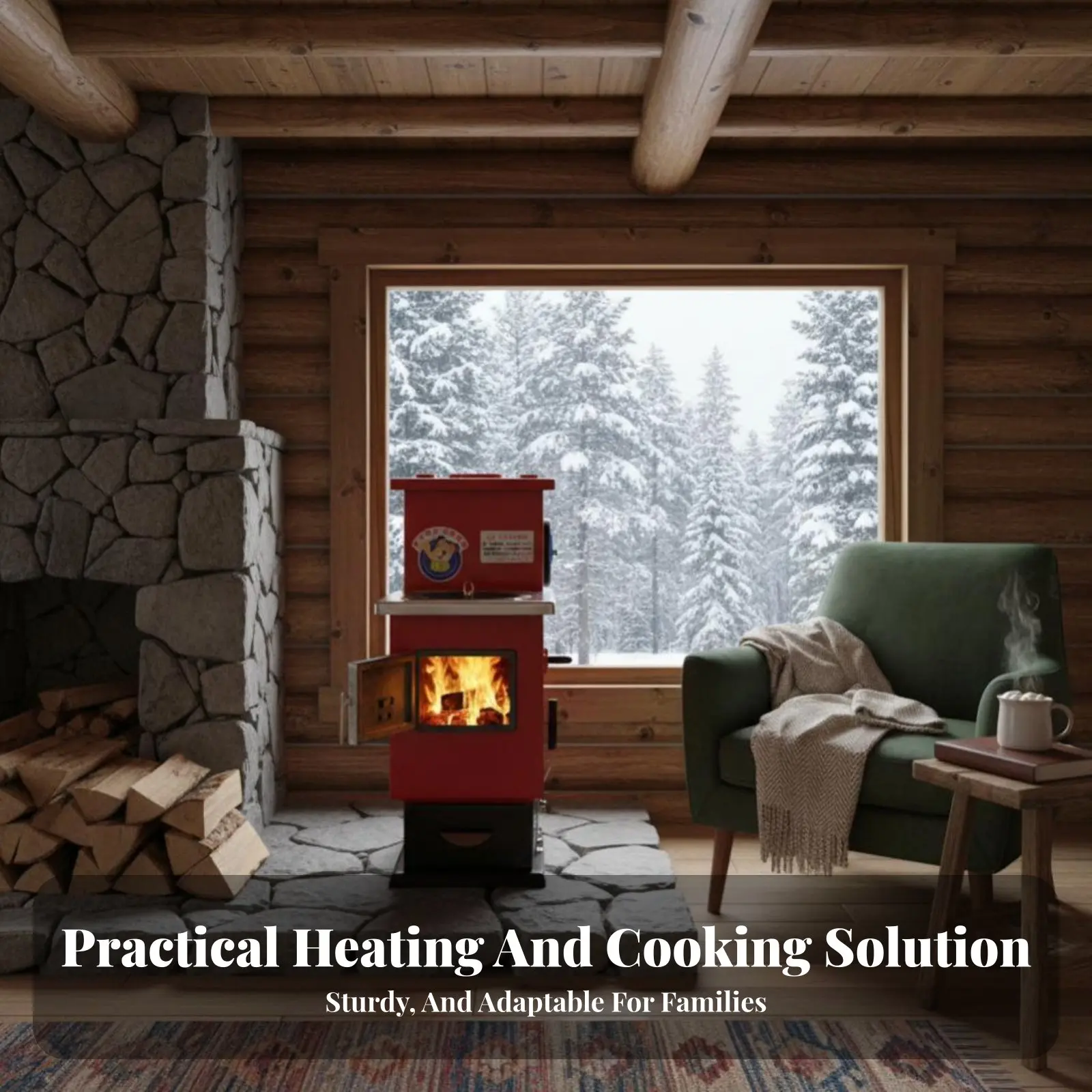 

Water Heating Stove, German Quality, Rural Home Circulating Heater, Coal/Wood/Charcoal Compatible, Radiator, Efficient Line