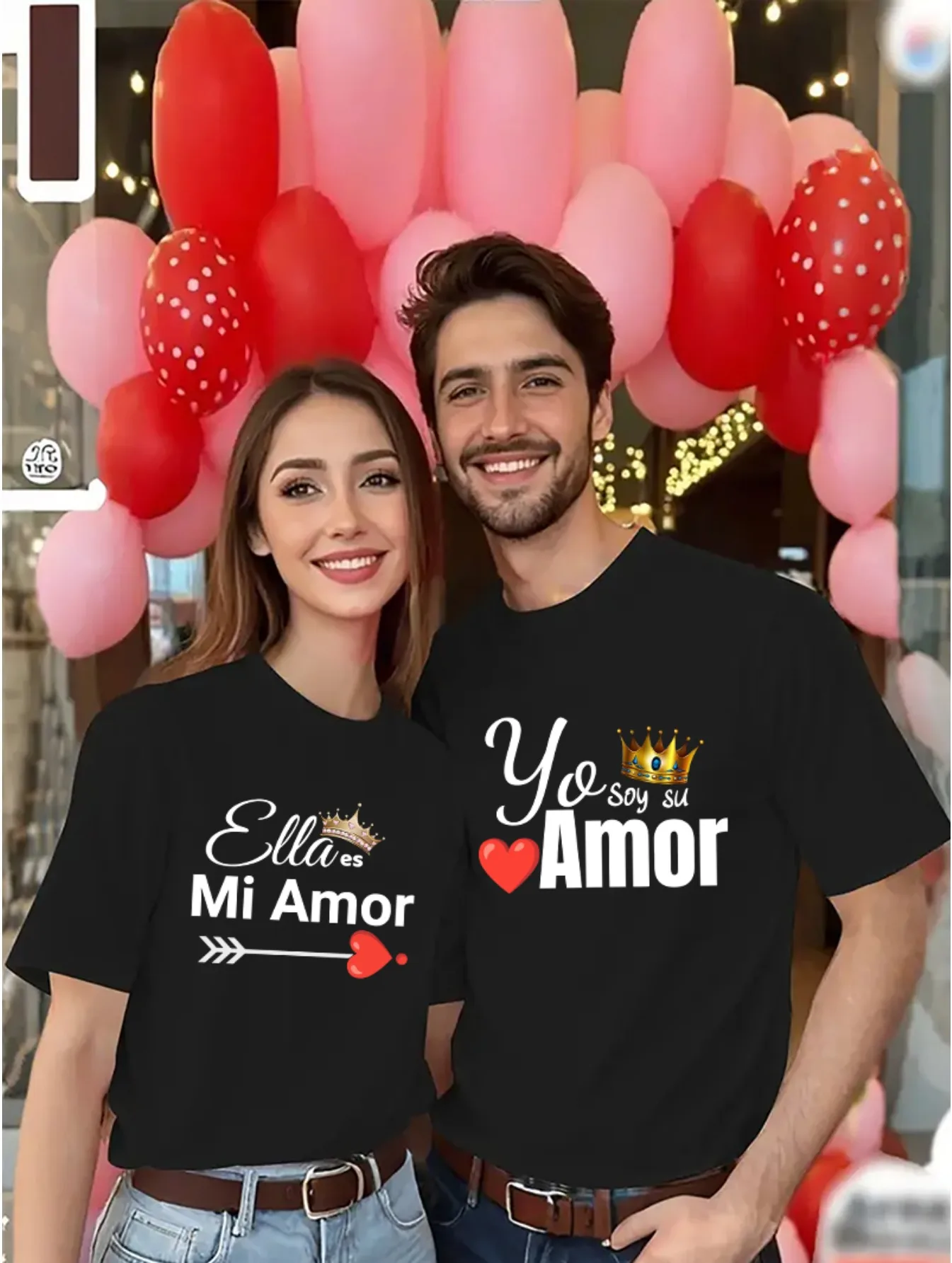 

Romantic TShirts Romantic Valentines Day Gift Red TShirts Young Couples Yo Soy Amor Casual Spring Summer Short Sleeve Tops