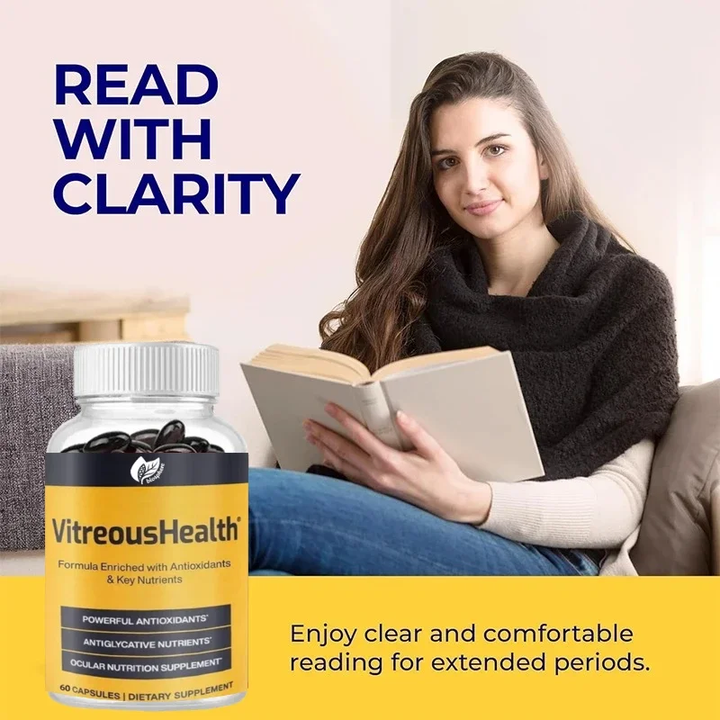 VitreusHealth مكمل العين المعتمد على الأدلة مع L-Lysine لصحة العين الأمثل