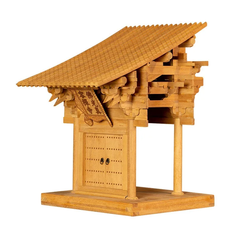 Building block Chinese ancient architecture Shanxi model all solid wood