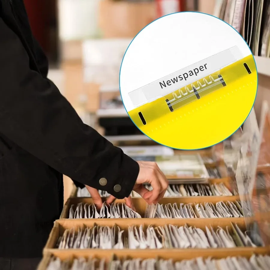 50 قطعة 4 Ih علامات تبويب مجلد معلقة شفافة علامات تبويب مجلد الملفات علامات تبويب شفافة لتعليق مجلدات الملفات لملف معلق 3 1 2 Ih #5