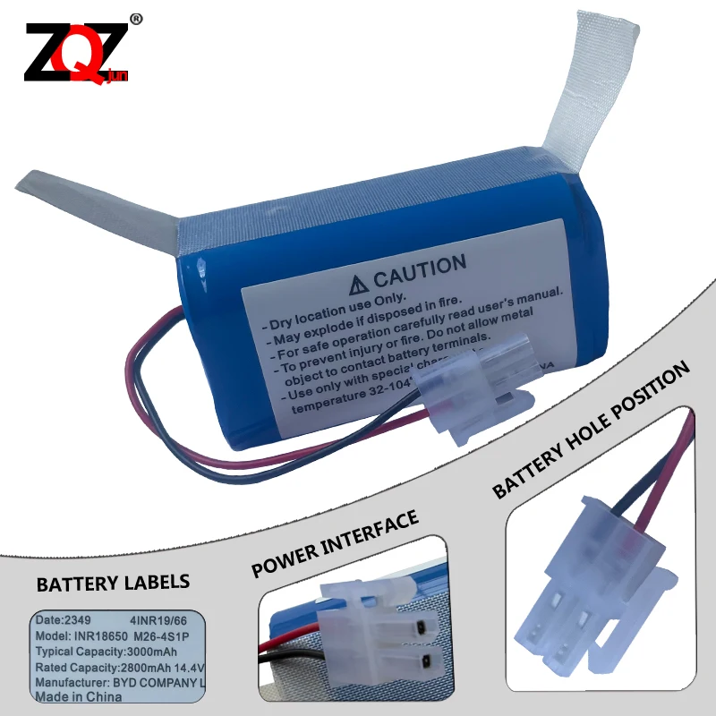 3000mAh Battery Compatible with ILIFE A4s,A4s pro,A6,A7,A8,A9,A10,V7,V7s,V7 pro,V7 Plus,W400,W400s,W450 Robot Vacuum Cleaners