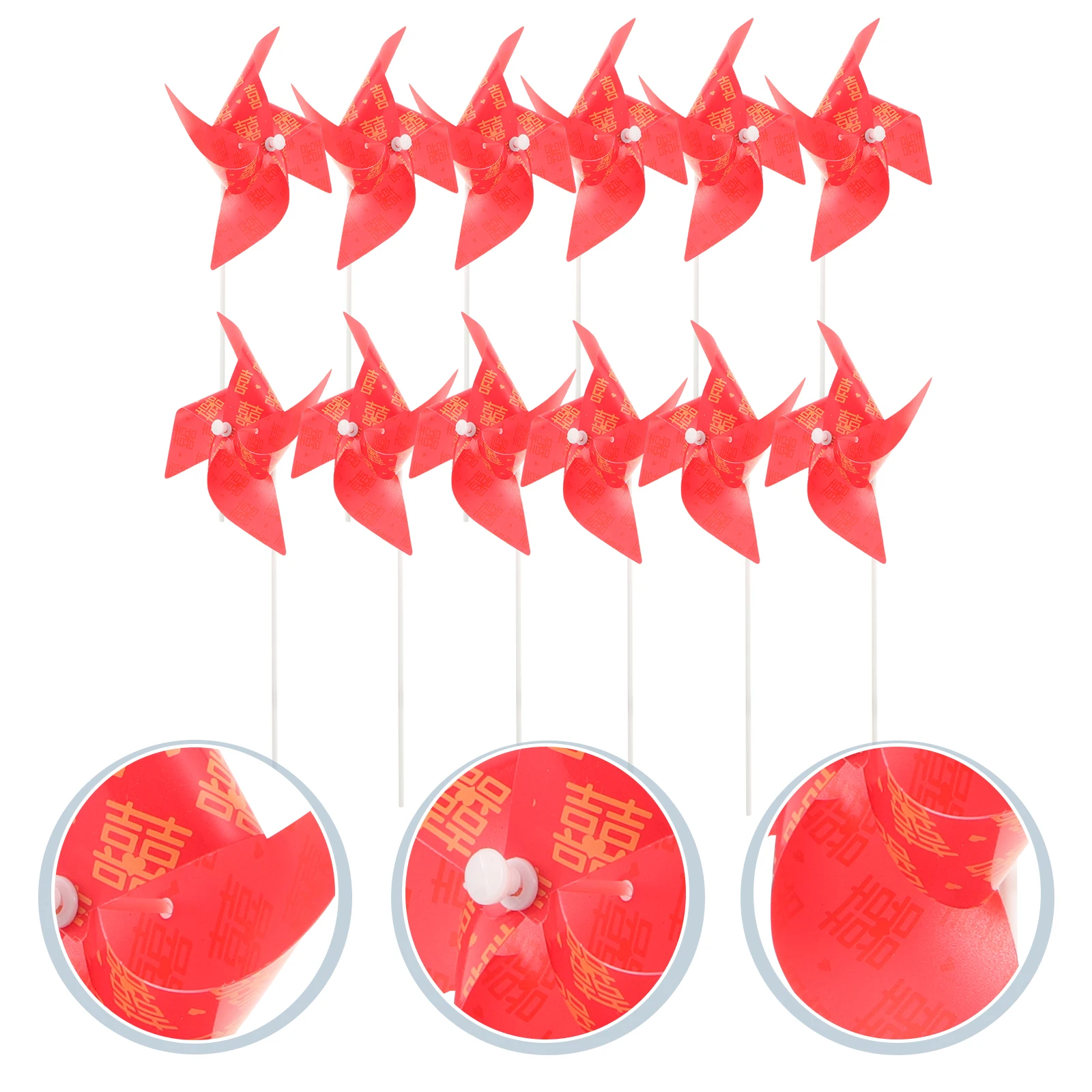 10 pièces décor de mariage couleurs vives conception Unique en plastique cour extérieure mariage moulin à vent décor Pinwheel jouet jardin Pinwheel
