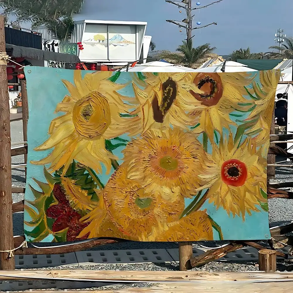 Van Gogh Oil Painting Printed Large Flag Art Science Fiction Room Home Decor Decor Banner