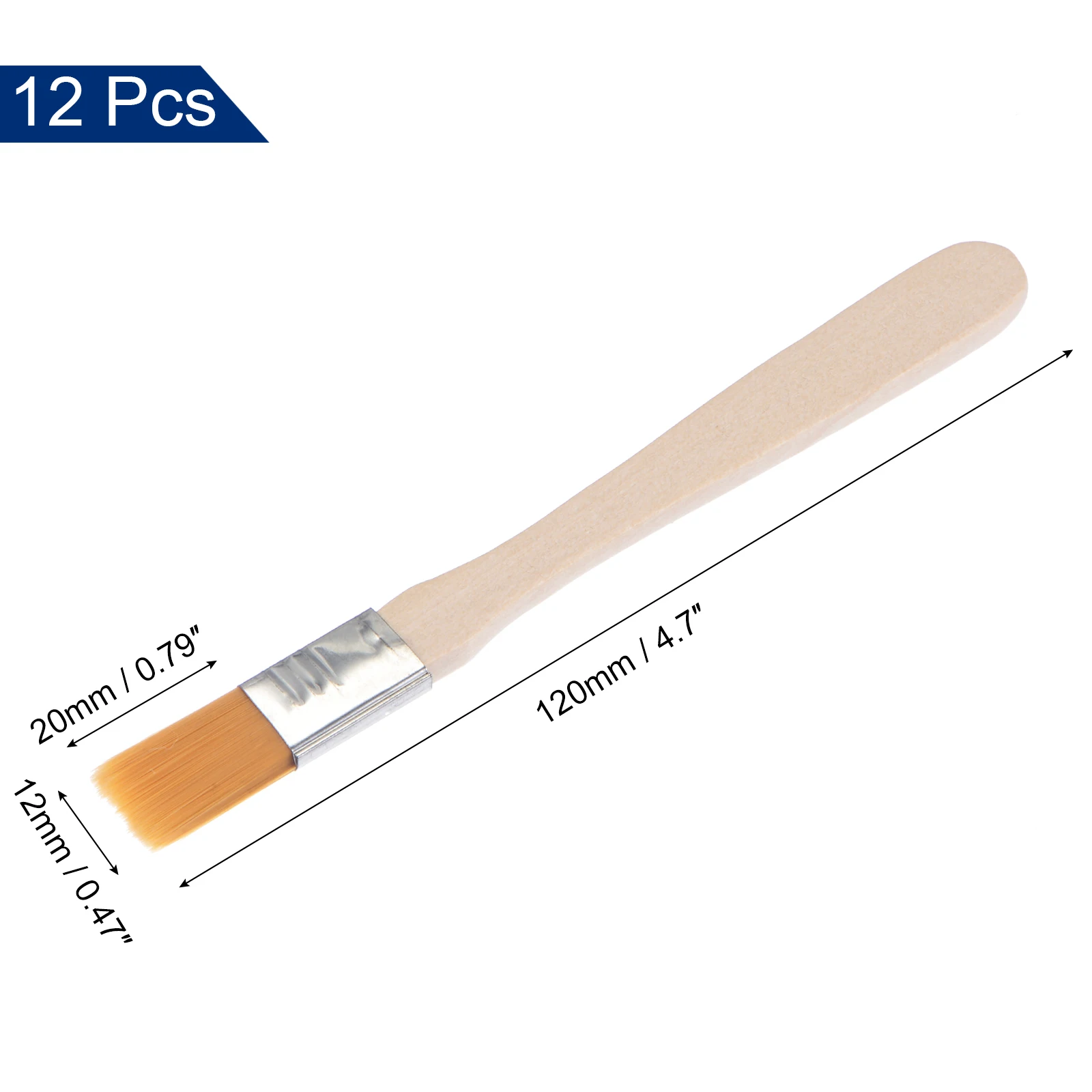 Paint Brush Soft Nylon Bristle with Wood Handle for Wall, Cabinets, Fences