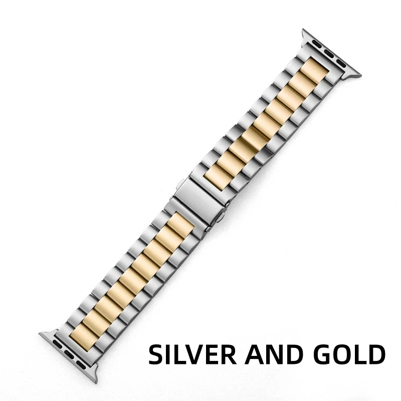 Edelstahlarmband für Apple Watch Band 38/42 mm 41 mm 40/44 mm 45 mm 49 mm Serie 9 8 7 6 SE Ultra 54321 auf iWatch Metallarmband