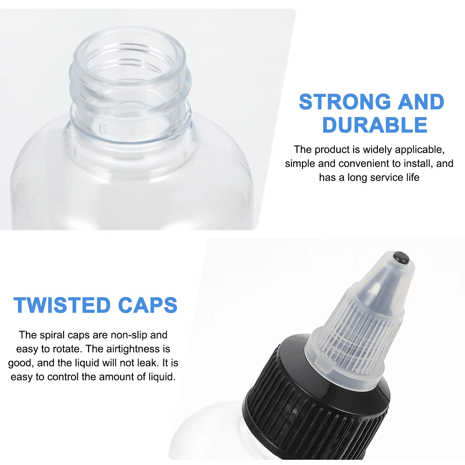 

Translucent Pigment Bottle Extruder Empty Bottles for Liquid Squeeze Glue Olive Oil Dispenser