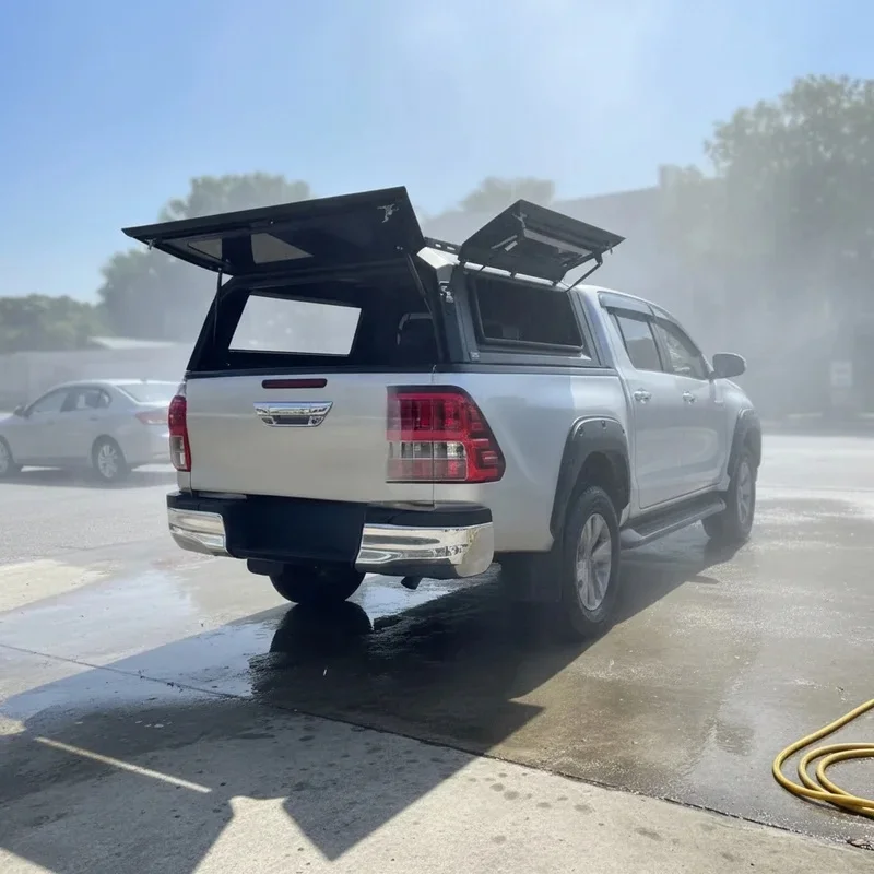 Aluminum Split Pickup Hard Topper Canopy Bed Cover Heavy Duty Waterproof Durable Universal Truck Fit