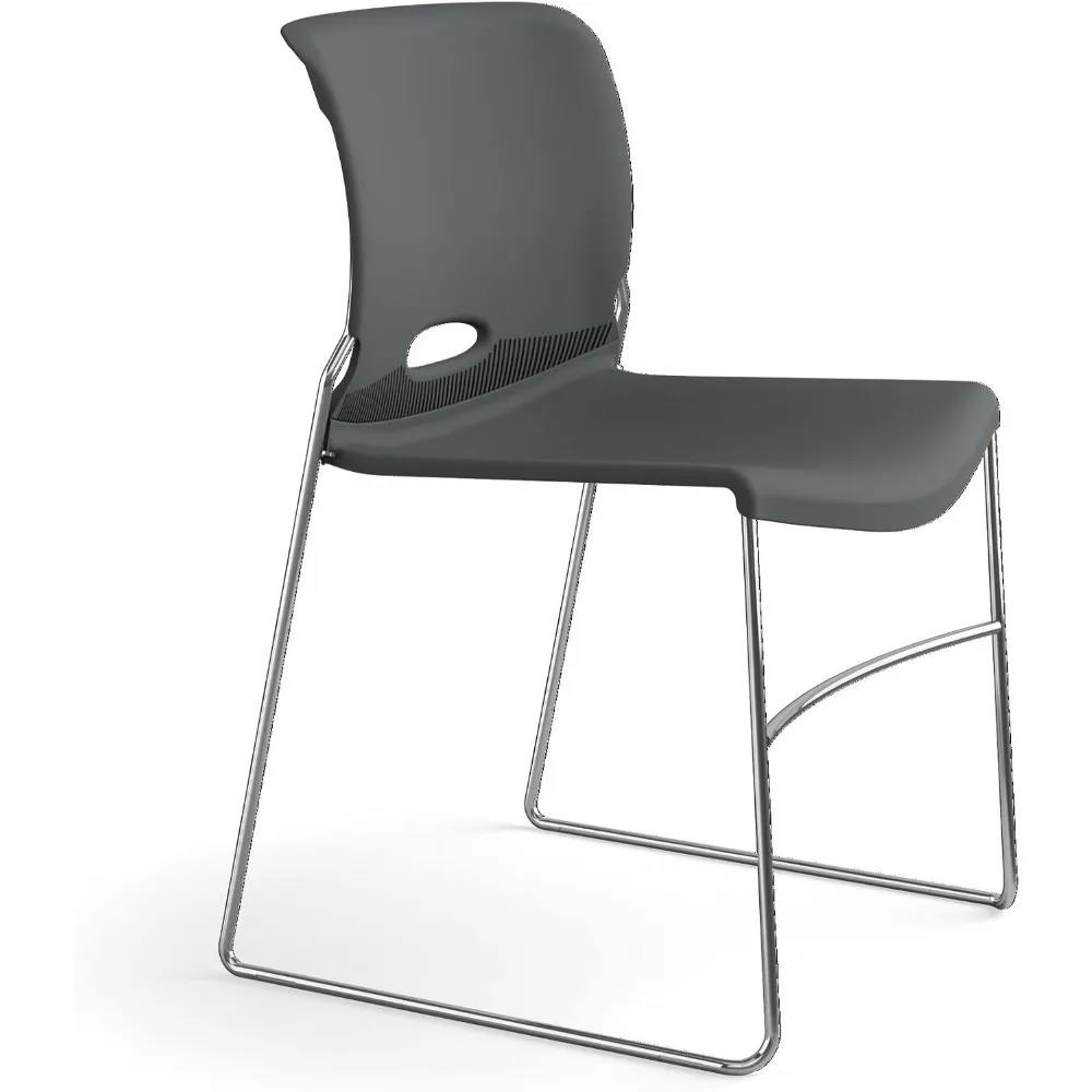 HON Olson Stacking Chair - Guest Chair for Office, Cafeteria, Break Rooms, Training or Multi-Purpose Rooms, Lava, 4 pack (H4041)