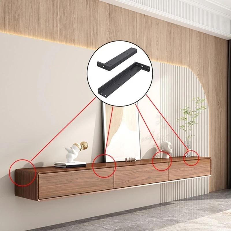 652F جدار الجرف قوس علقت ترايبود الجرف جدار ثابت التقسيم تخزين الرف علقت ترايبود الجرف سهلة التركيب #4