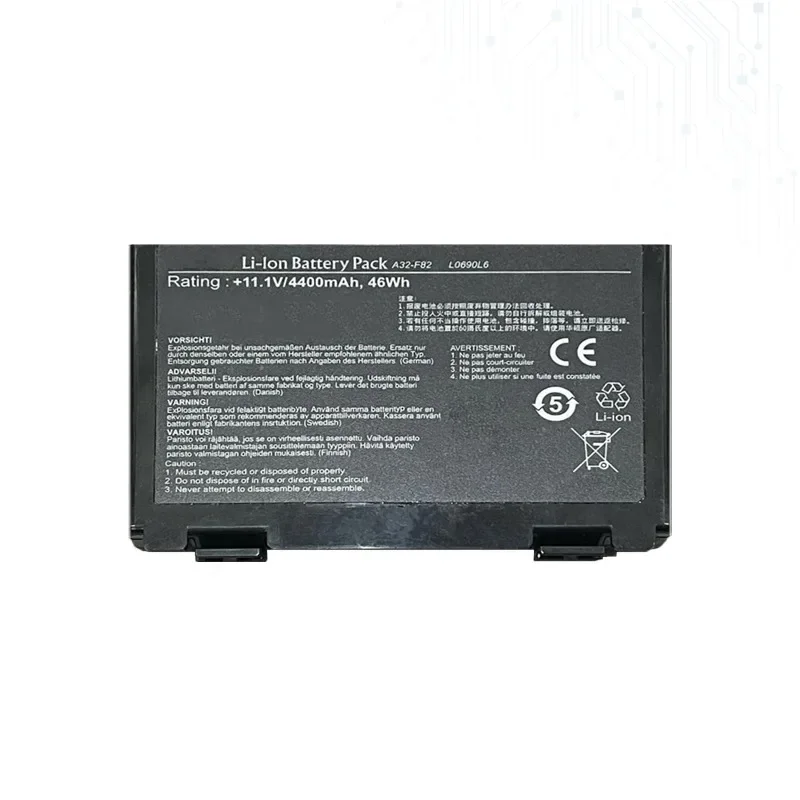 Replacement Battery for Asus a32-f82 a32-f52 a32 f82 F52 k50 K51 k50ab k40in k50id k50ij K40 k50in k60 k61 k70