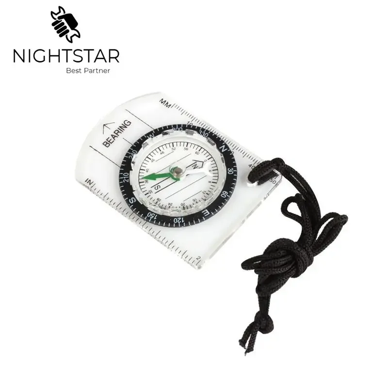 

Mini Baseplate Compass Map Scale Ruler Outdoor Camping Hiking Cycling Scouts Military Compass