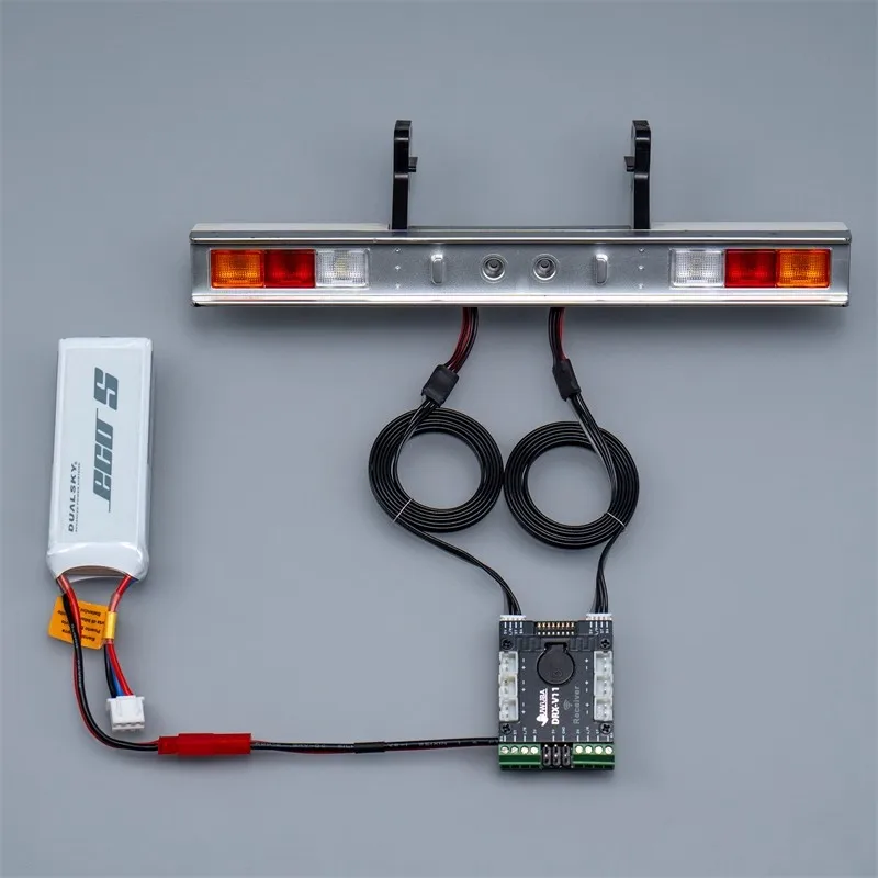 

V11 Беспроводная система управления освещением, передатчик-приемник, обновление заднего фонаря 5 мм для 1/14 Tamiya, беспроводная световая группа, часть игрушки