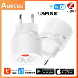 Tuya Zigbee Smart Home Aardgassensor Brandbaar Huishoudelijk Kolen Gas Lpg Gaslek Alarmdetector Brandbeveiliging Slim Leven