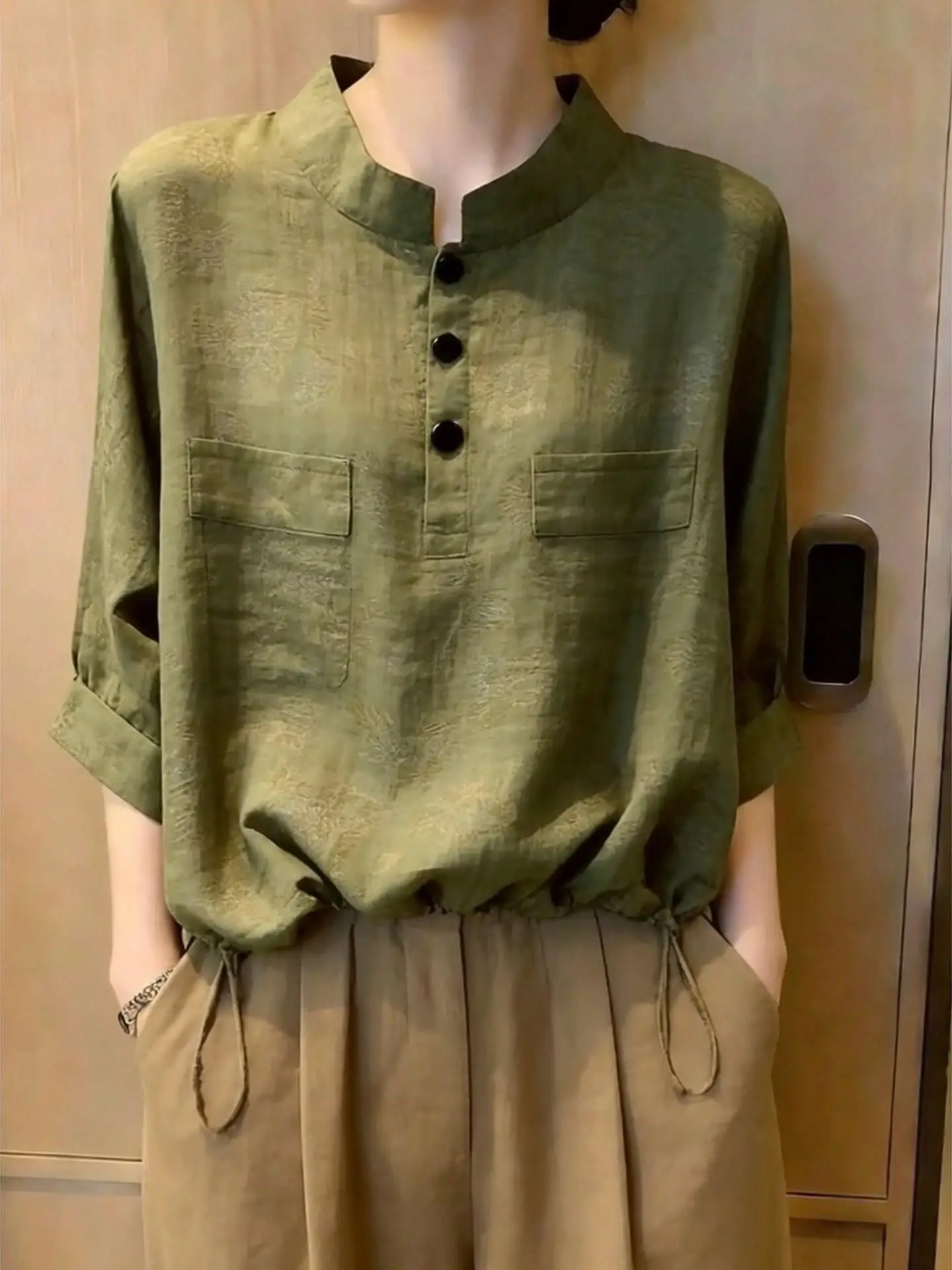 Elegant High-End Top for Important Occasions Summer 2026 Trendy New Style Small Bourgeoisie Beautiful Ladies Traditional Linen