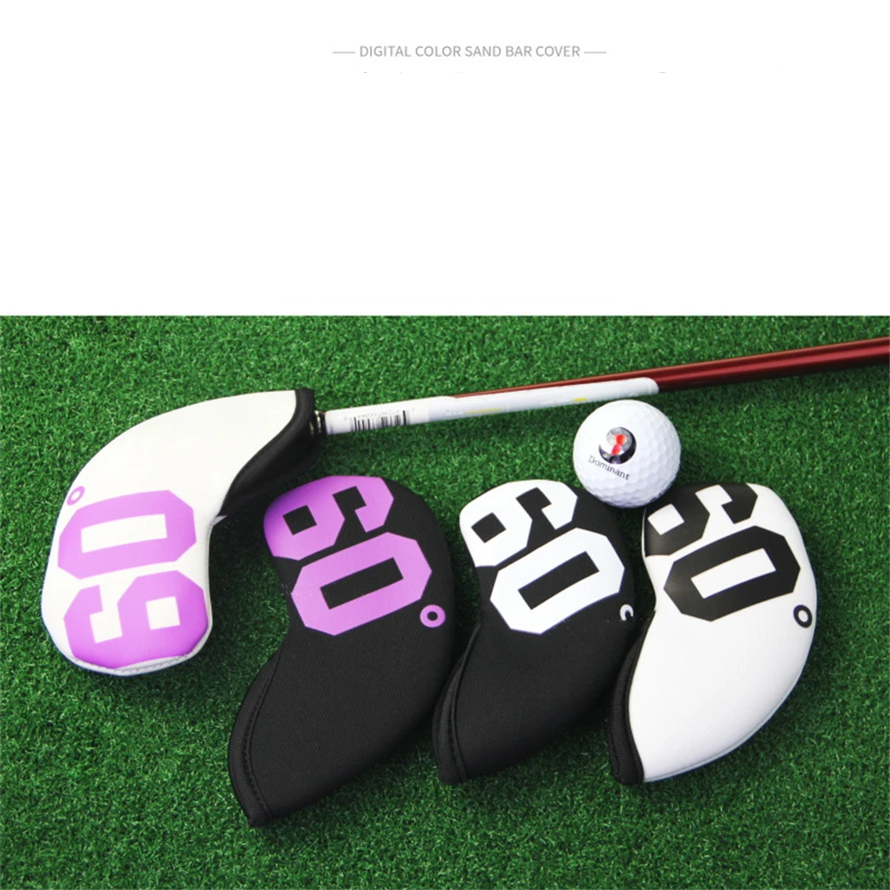 Golf Club Head Cover, Sand Wedge, Print Irons Covers, Protector, Dug Head Protection Sleeve, 48 °- 60 °, 1 Set, 4 Pcs, 7 Pcs