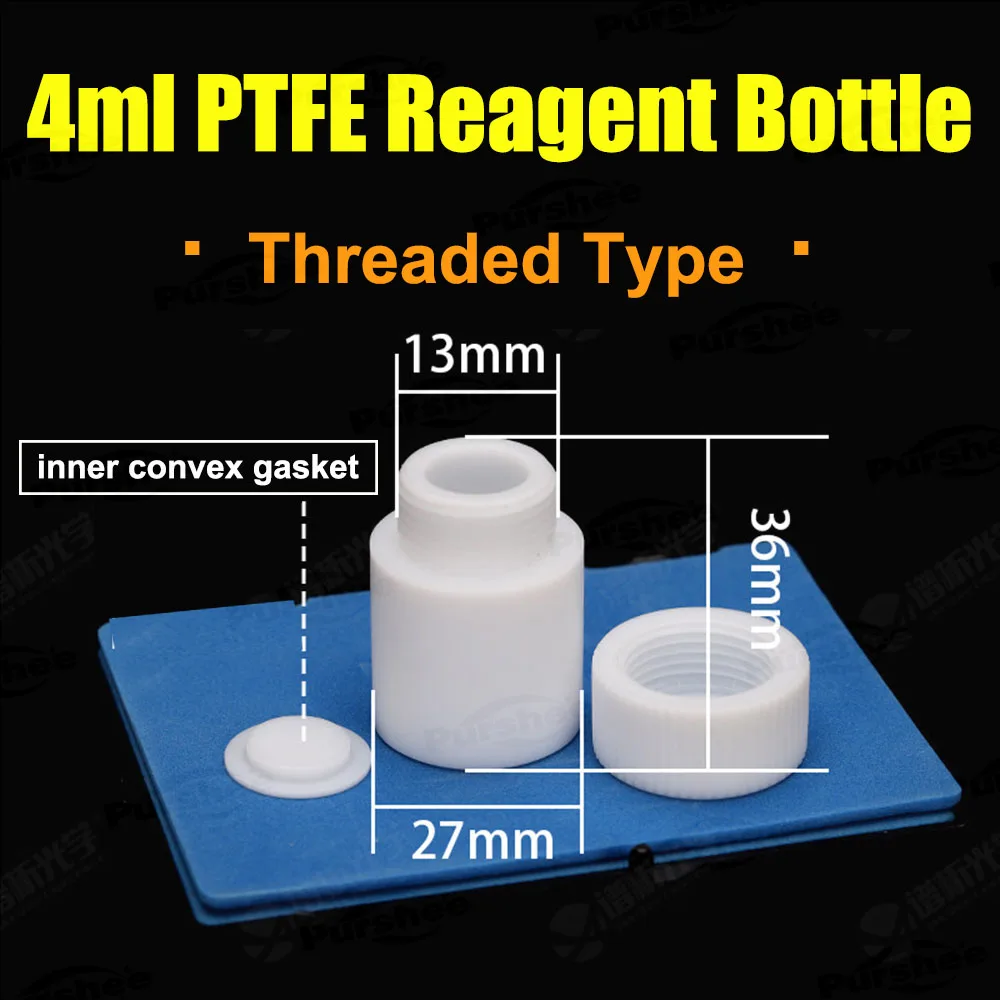 PTFE-Schraubverschluss-Reagenzflasche Hochtemperaturbeständig Säure- und Alkalibeständig mit Deckel Verschiedene Größen Labor-Aufbewahrungsflasche – Detail 11