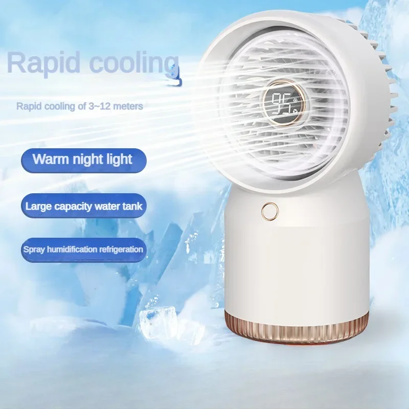 

Water-cooled circulating spray fan Desktop small fan Office USB fan Humidification spray Digital display electric