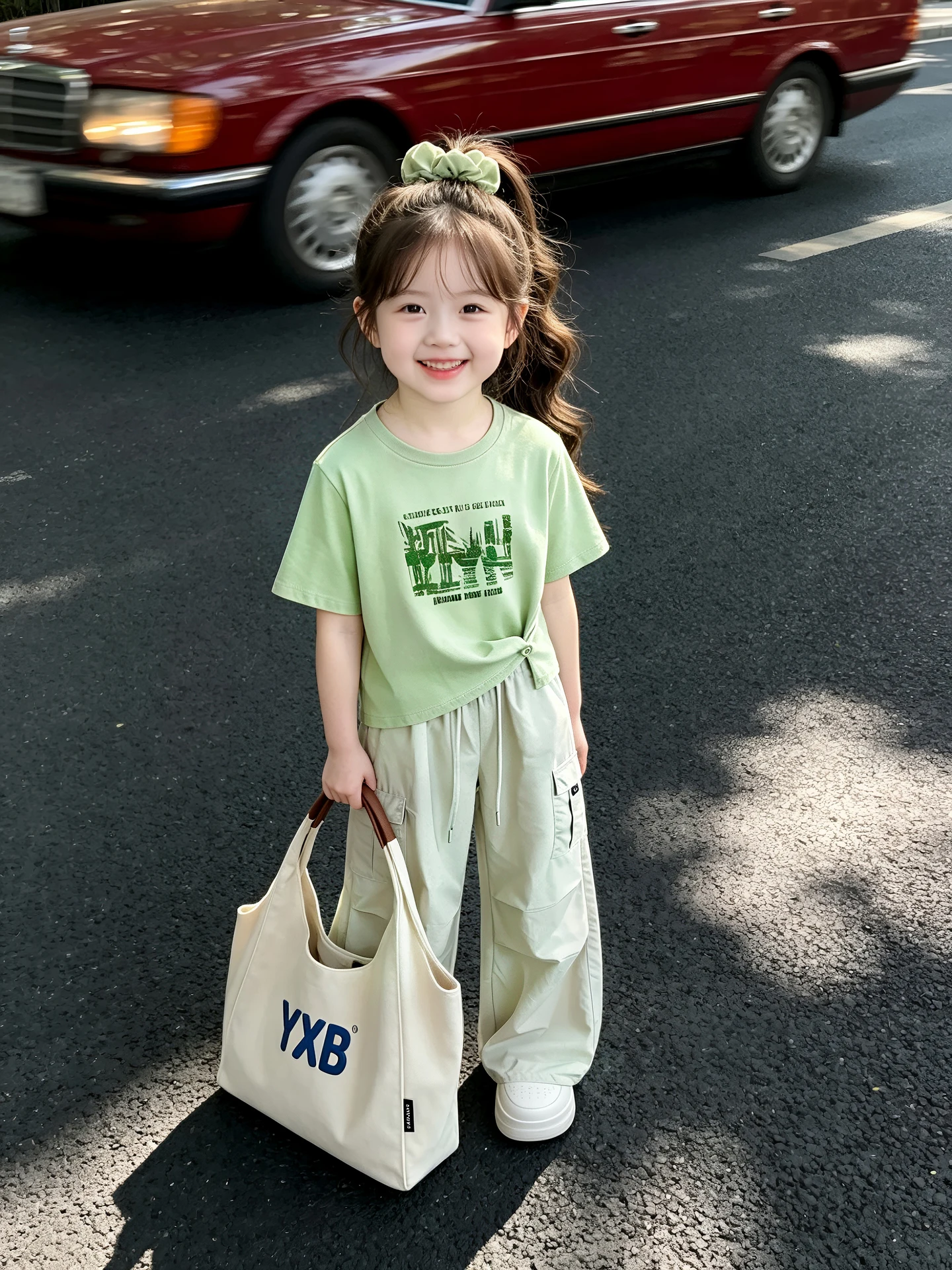 女の子の夏服セット半袖3点セットかわいい作業着パンツ女の赤ちゃんのおしゃれな服カジュアルスタイルキッズアンサンブル